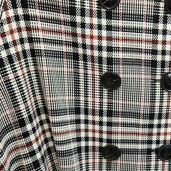 NWT Plaid Le Chateau Sheath Pencil Midi Dress with Belt Office Work - Picture 4 of 10